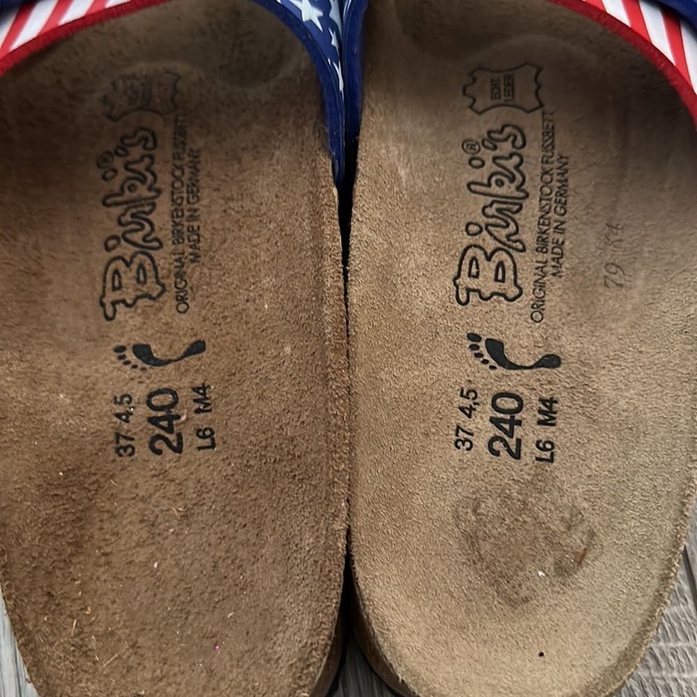Birkenstock Birkis American Flag Patriotic Star Stripes Slides, Women's Size 6 - Picture 7 of 9